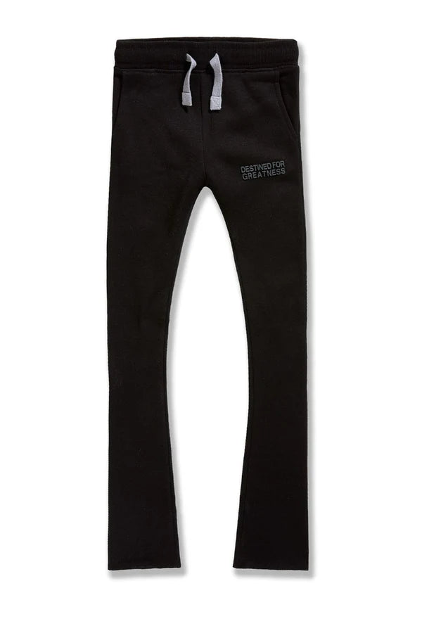 Kids Destined For Greatness Stacked Sweatpants (Black)