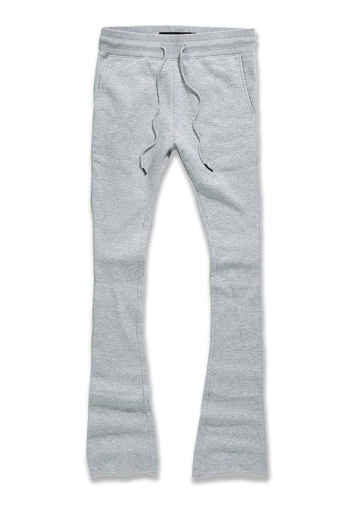 Uptown Stacked Sweatpants - Heather Grey