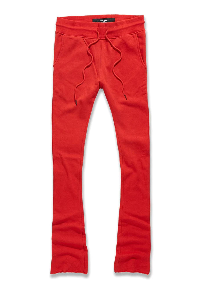 Uptown Stacked Sweatpants - Red
