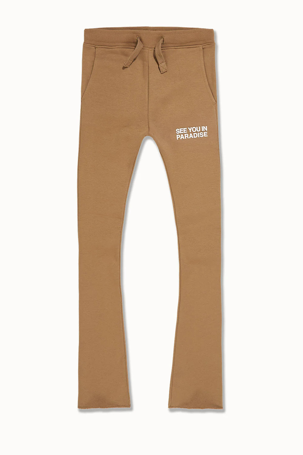 Kids SYIP Tonal Stacked Sweatpants (Mocha)