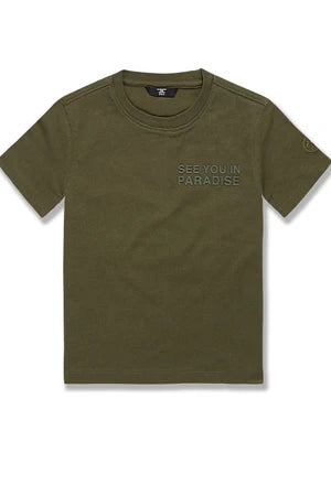 Kids - Paradise Tonal T-Shirt (Olive) 9151AK