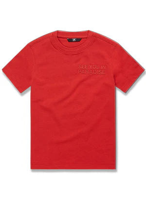 Kids - Paradise Tonal T-Shirt (Red) 9151AK