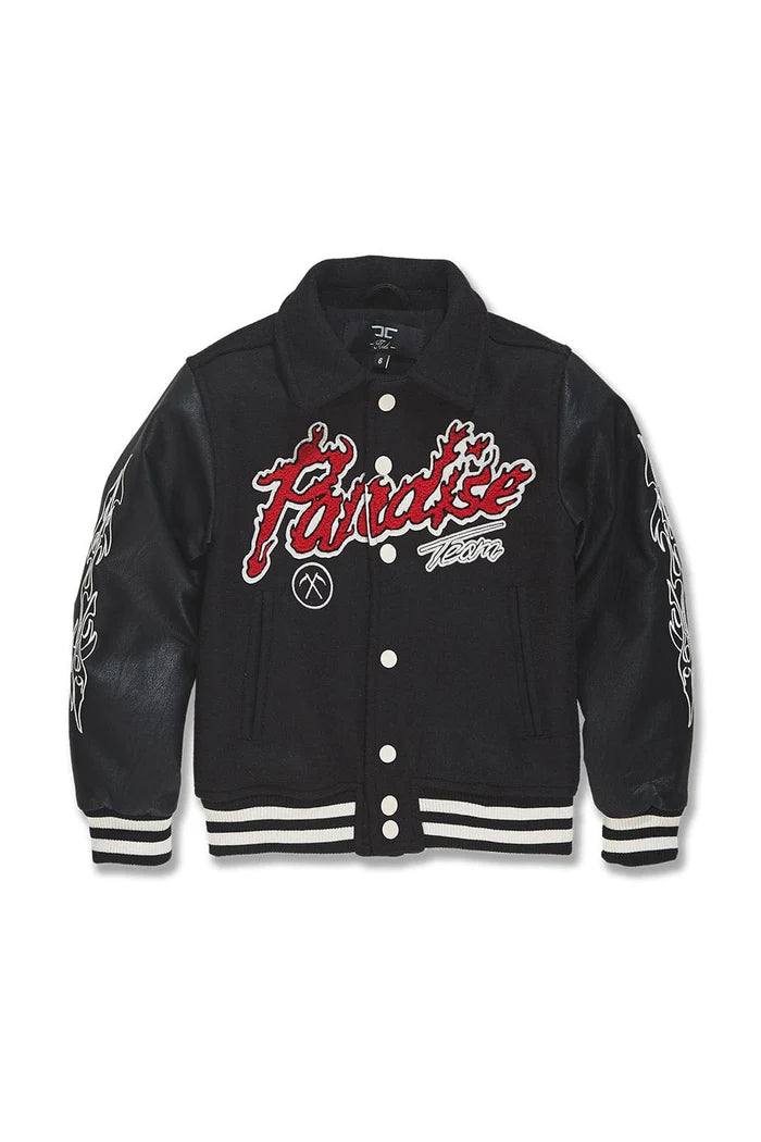 JC - Kids Paradise Tour Varsity Jacket - Black