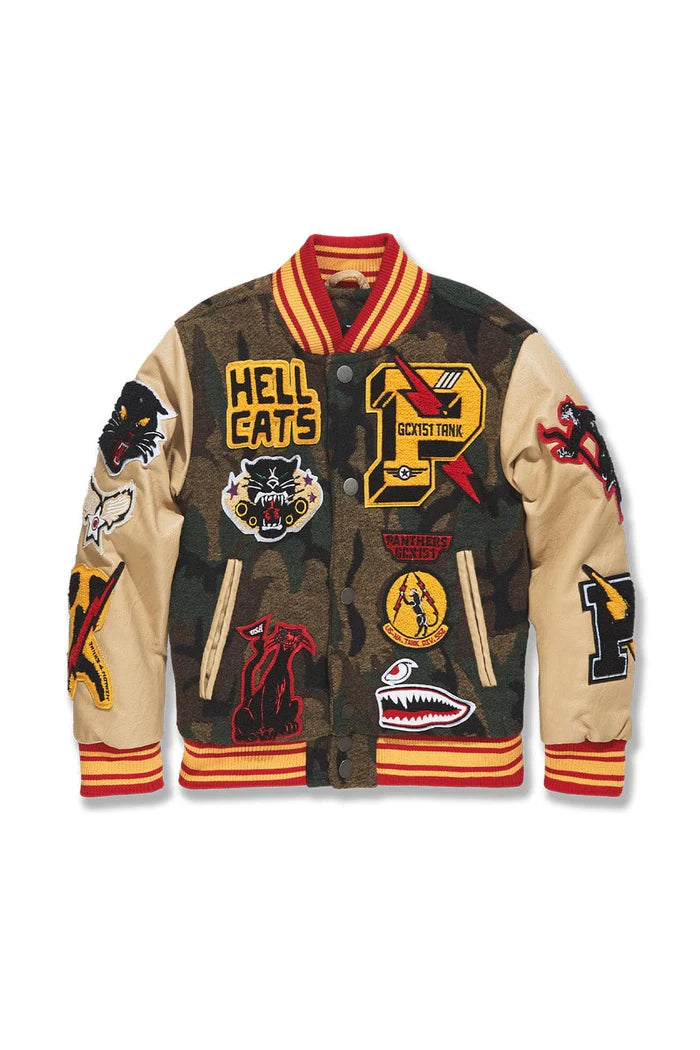 JC - Kids Hellcat Varsity Jacket - Vintage Camo