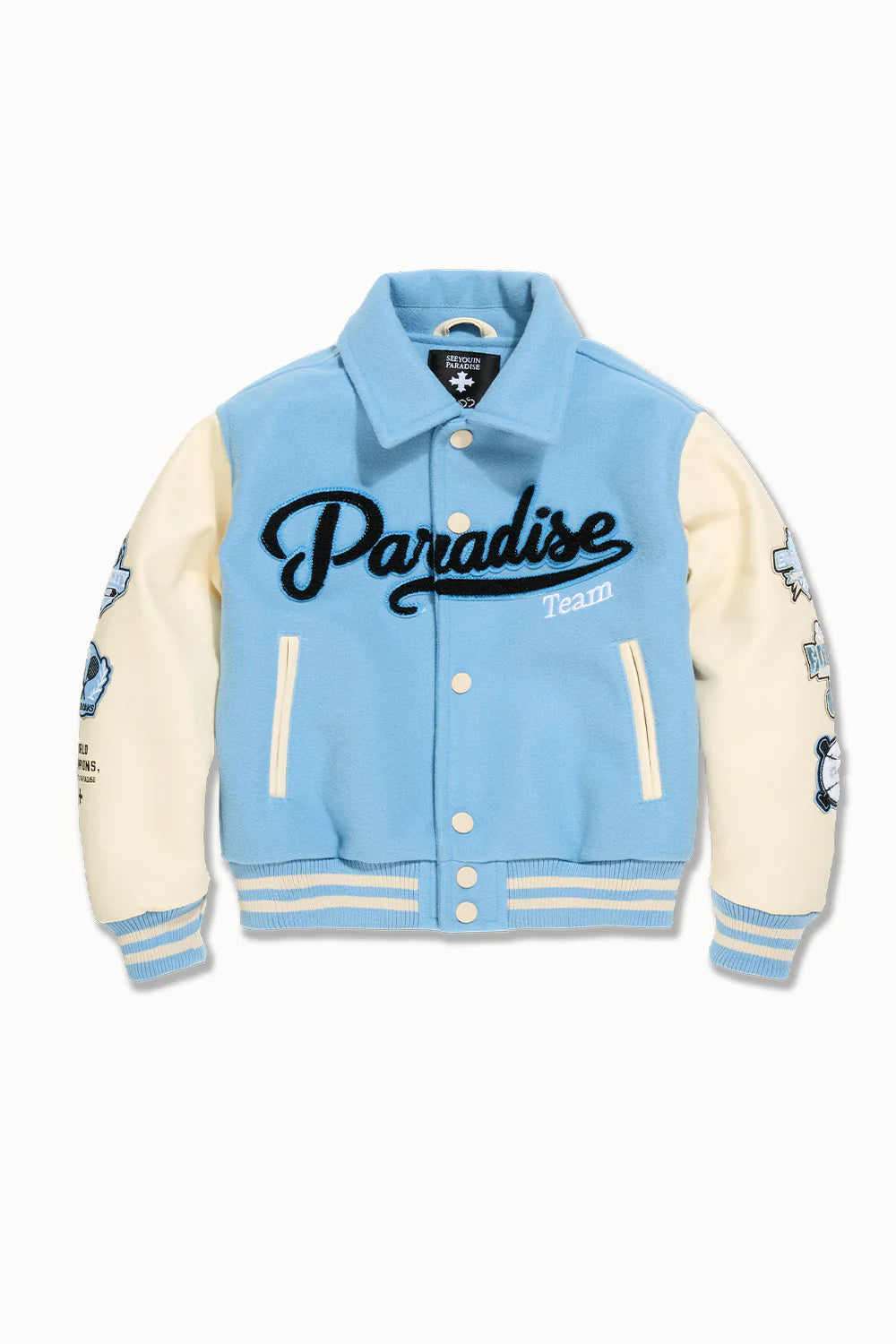 Kids Paradise Team Varsity Jacket (Sky Blue)