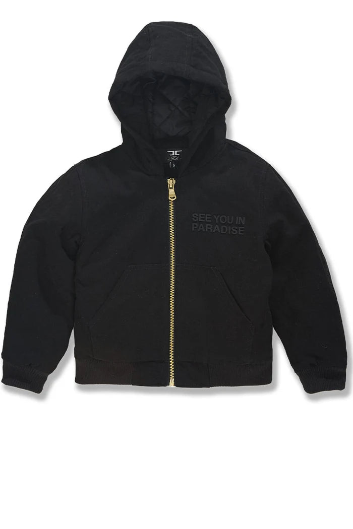 JC - Kids See You In Paradise Hooded Work Jacket - Black