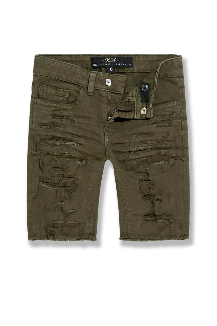 Kids Tulsa Twill Shorts (Army Green)