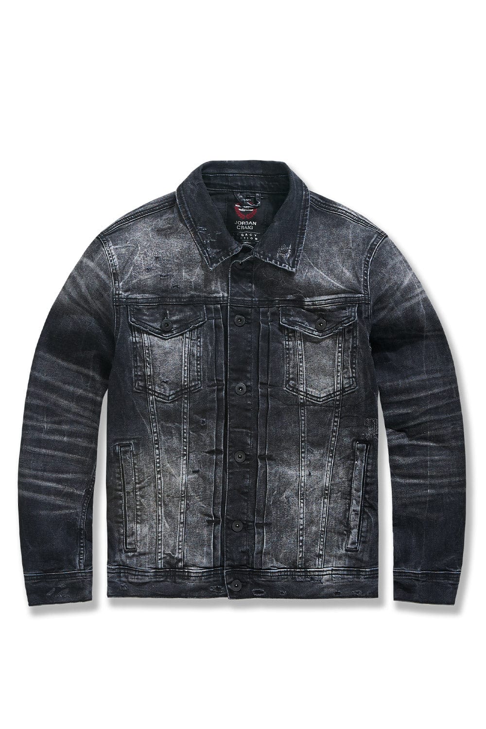 JC - Meadowlands Azure Denim Trucker Jacket - Black Shadow