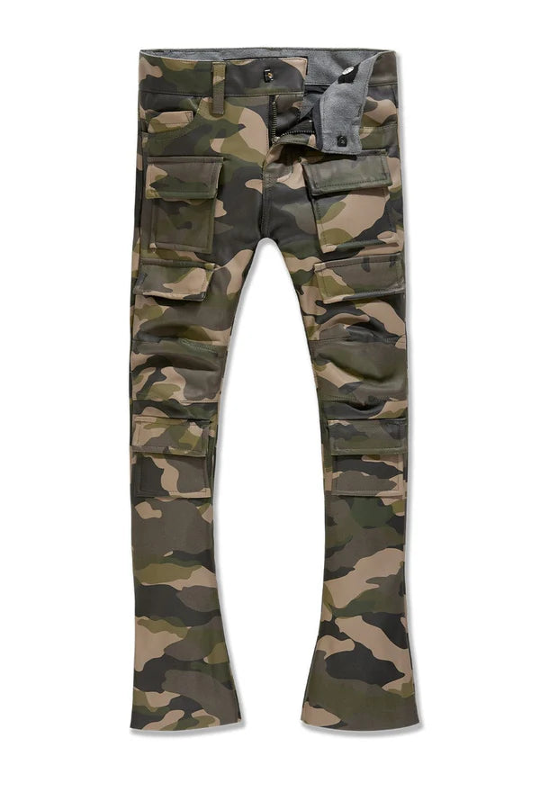 Kids Stacked Thriller Camo Cargo Pants (Vintage Camo)