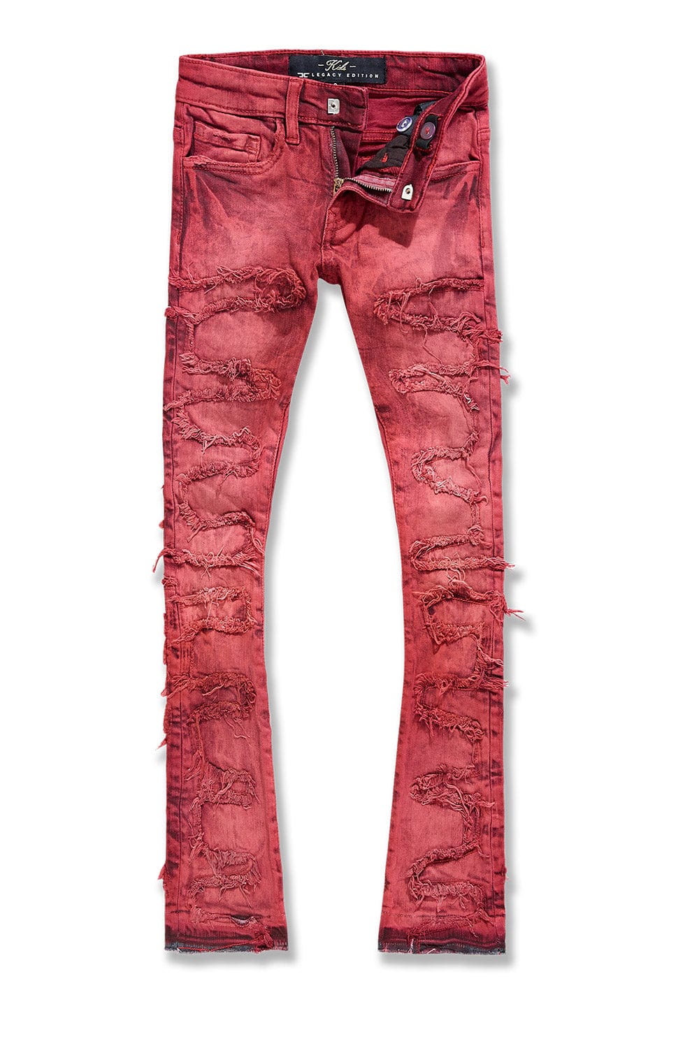 Kids Stacked Oasis Denim Jeans - Red