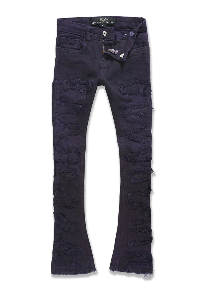 Kids Stacked Oasis Denim Jeans - Purple