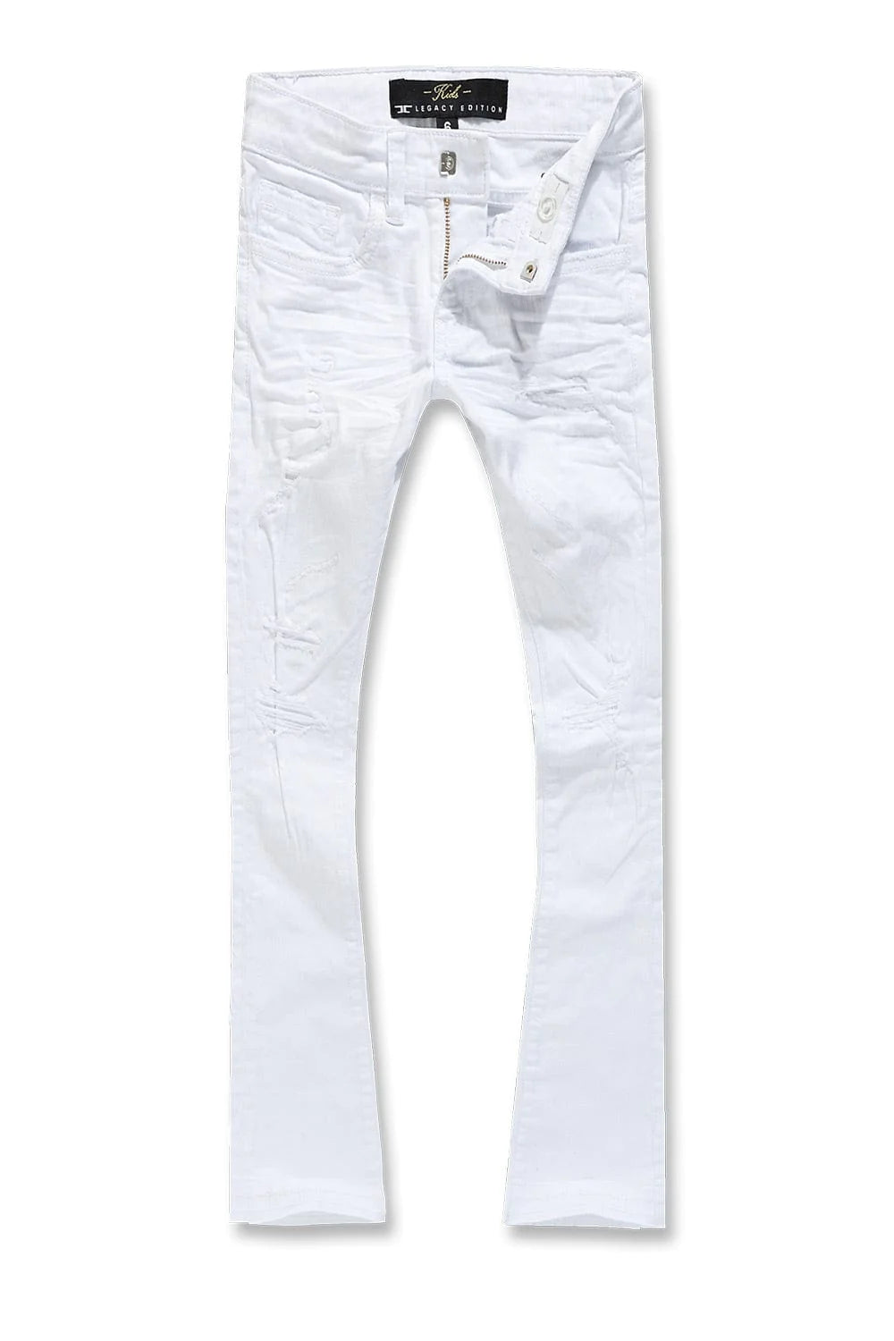 Kids Tribeca Twill Stacked Pants - White