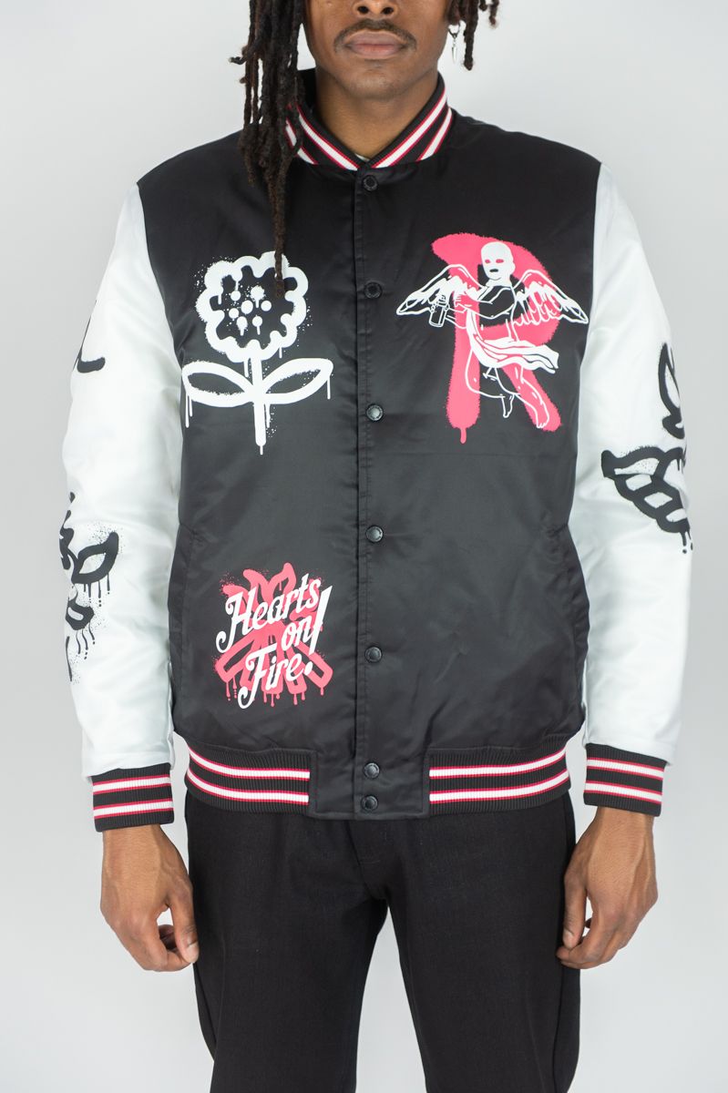 Rebel Minds - Satin Jacket Black