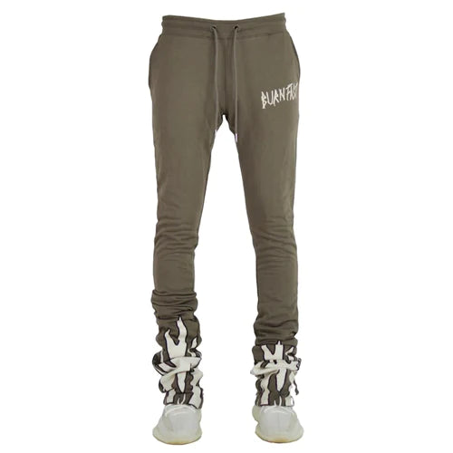 Flame Stacked Sweatpants - Harvest