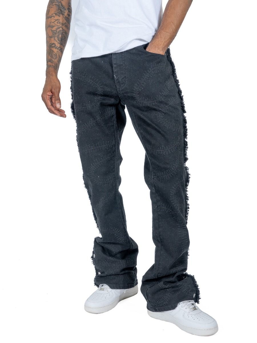 Cashay Stacked Jeans (Black)