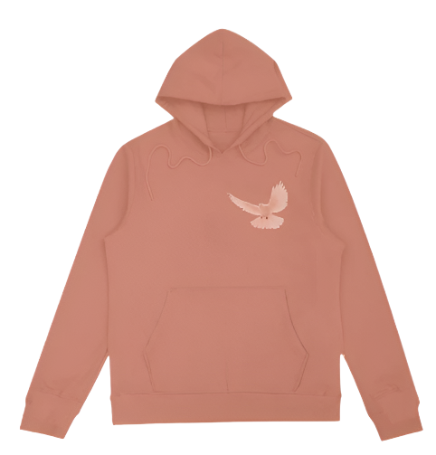 Roku Studio - White Dove Hoodie - Salmon