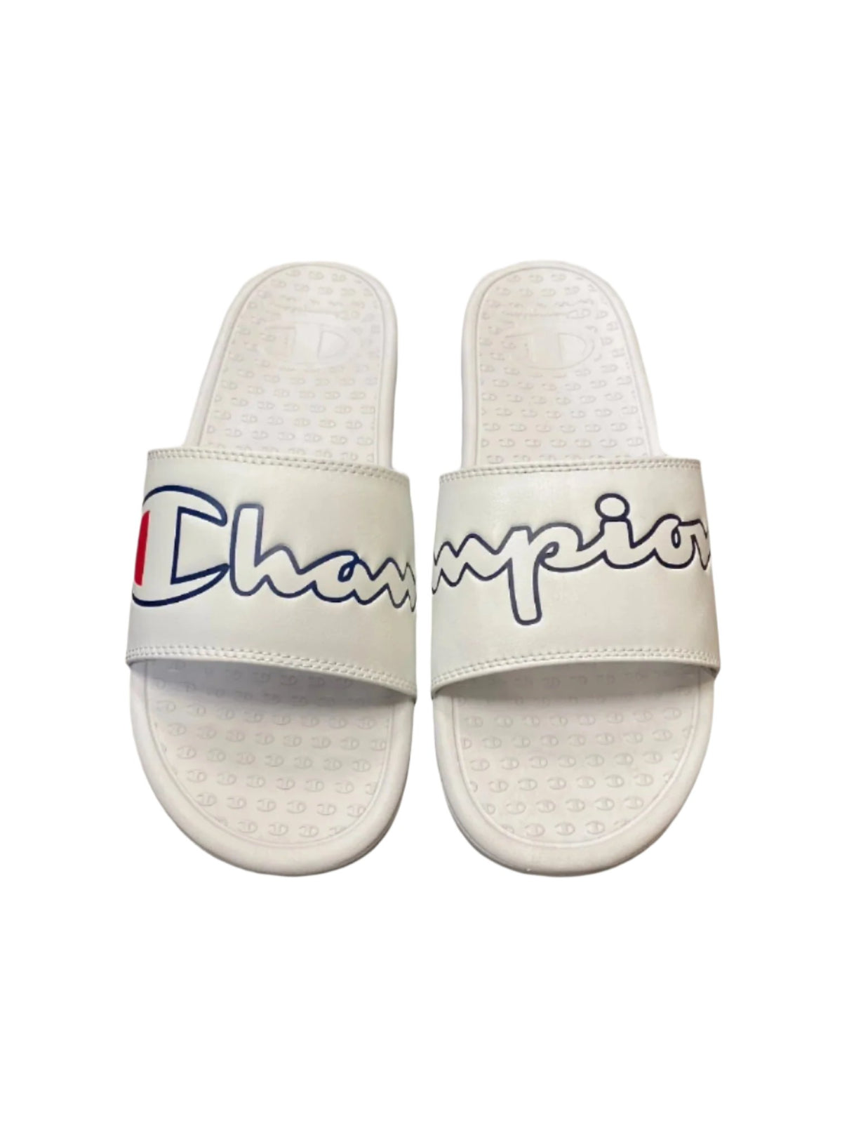 Champion Mens Super Slide Split Script - White