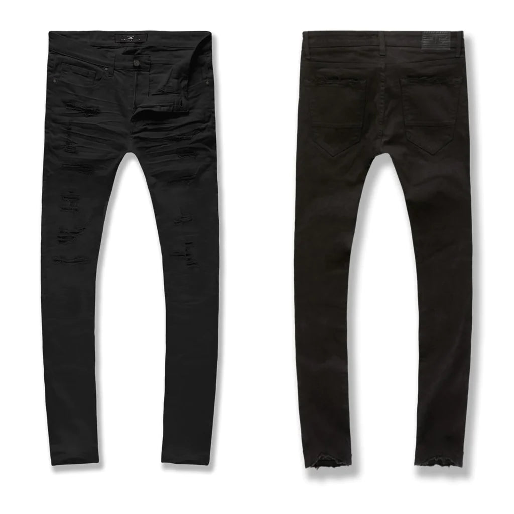 Martin - Skinny Stretch Ripped Jeans - Black - JT956R