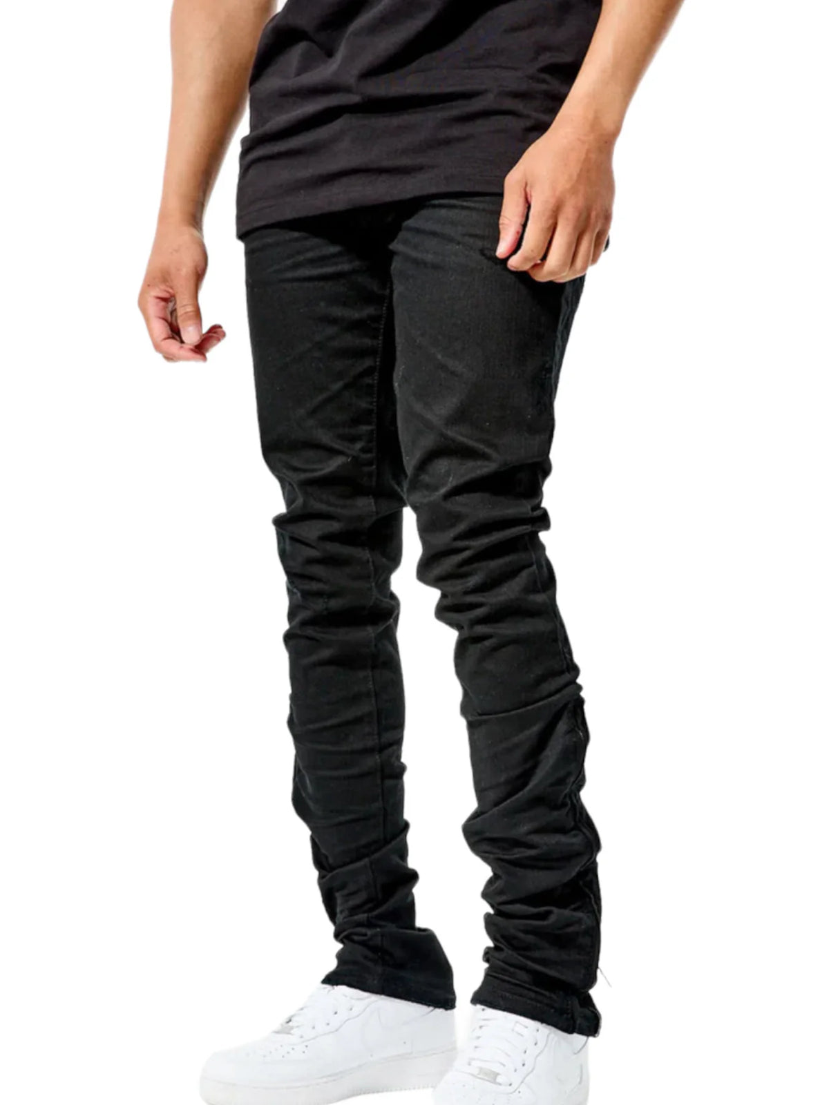 Ross Stacked Jeans - Black