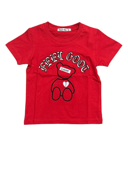 Kids 'Feel Good' T-Shirt - Red