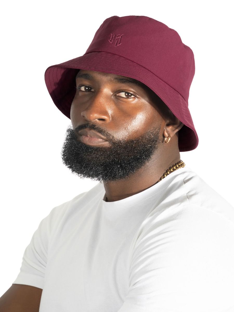 Adorni Nylon Bucket Hat (Burgundy)