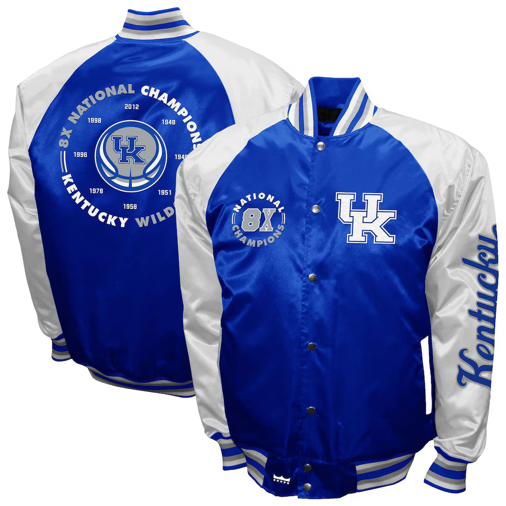 Kentucky Wildcats Franchise Club Satin Full-Snap Jacket - Royal