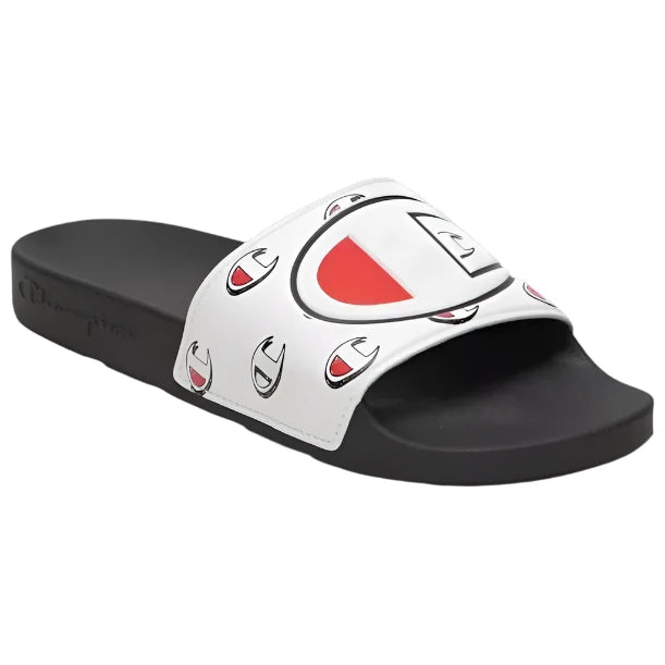 Champion Mens IPO Slides Sandal Flip Flops Repeat  C - WHI/BLK