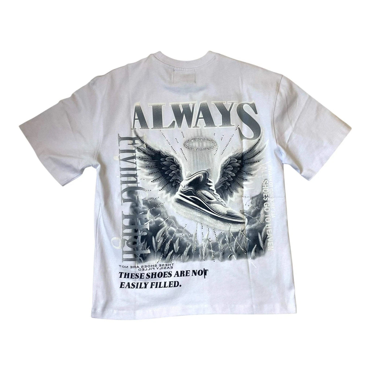 Always Flying High Stoned Out Oversize T-Shirt (White/Gray)