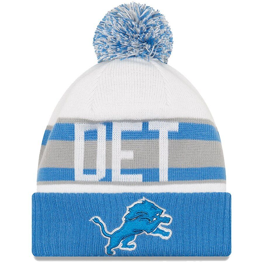 Detroit Lions Retro Cuffed Knit Pom Hat