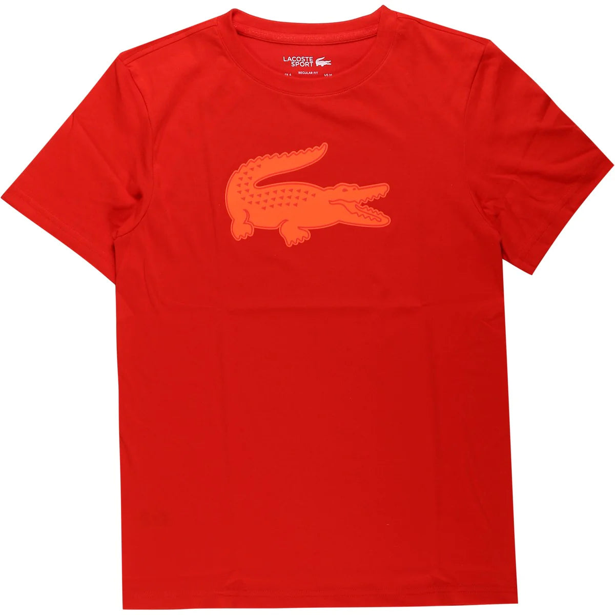 Lacoste - SPORT 3D Print Crocodile Breathable Jersey T-Shirt - Red/Orange