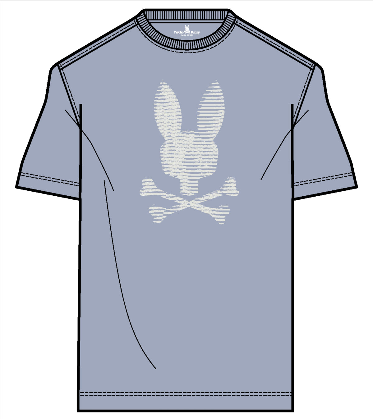 Grant bunny Graphic Tee-Zen Blue