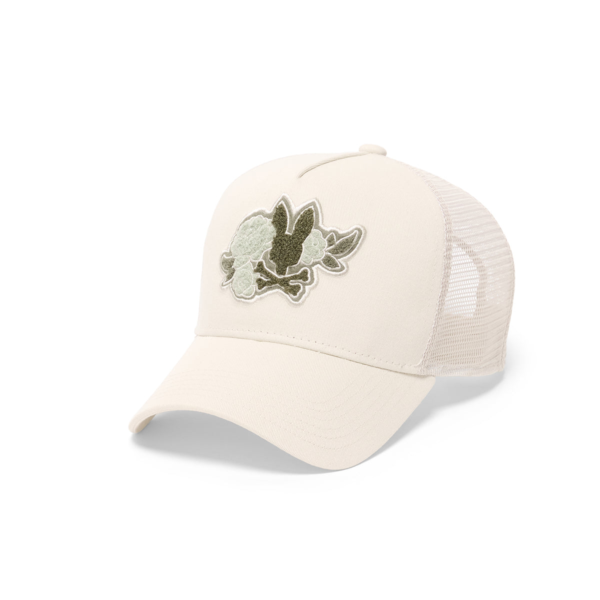 Auguste Trucker Cap-White Cap Grey
