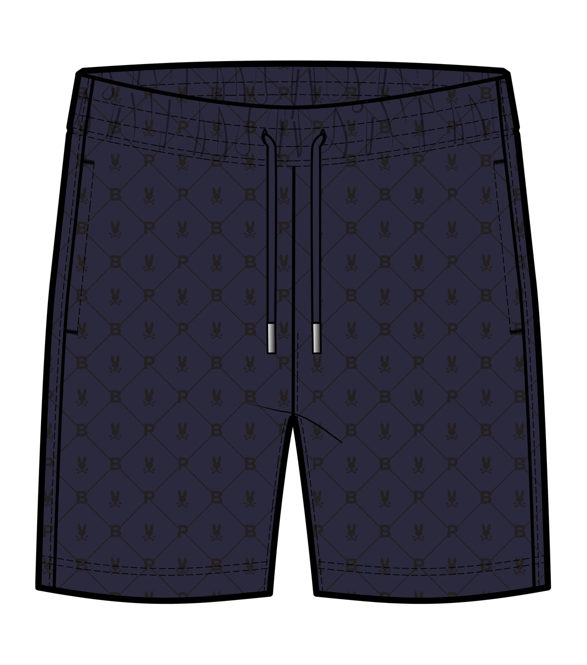 Garry Jacquard Sweatshort -Baritone (Blue)
