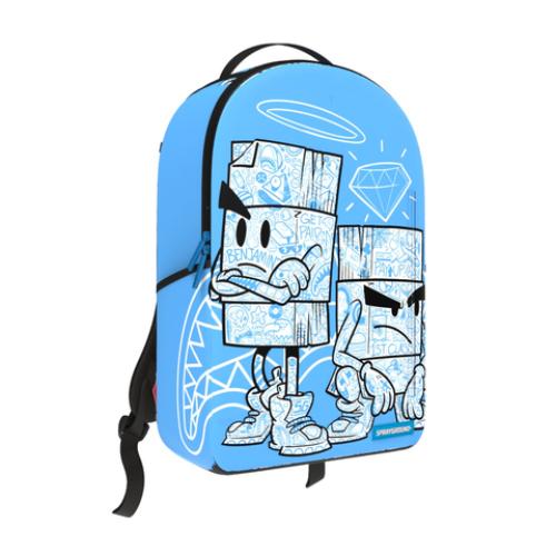Money Boys Color Block Doodle Backpack