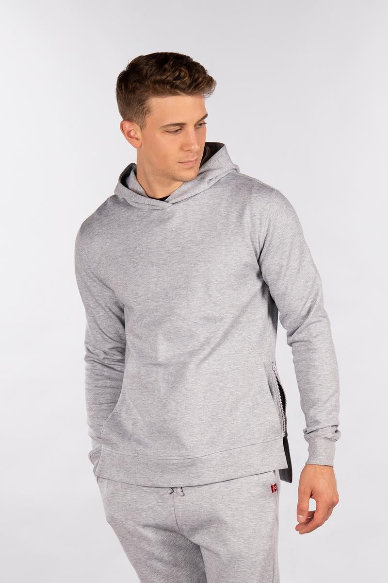 City Lab - Side-Zip Pullover Hoodie - Heather Gray