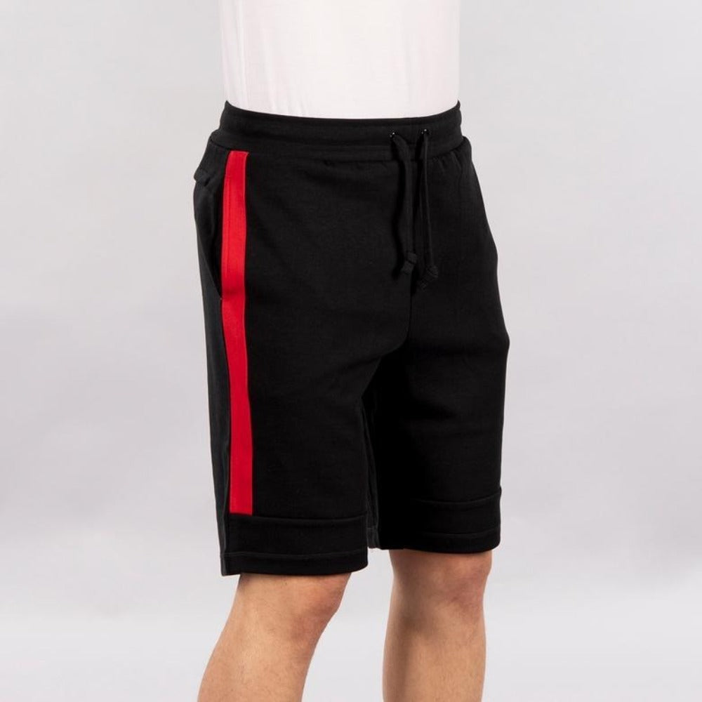 Performance Fleece Shorts-Black/Red