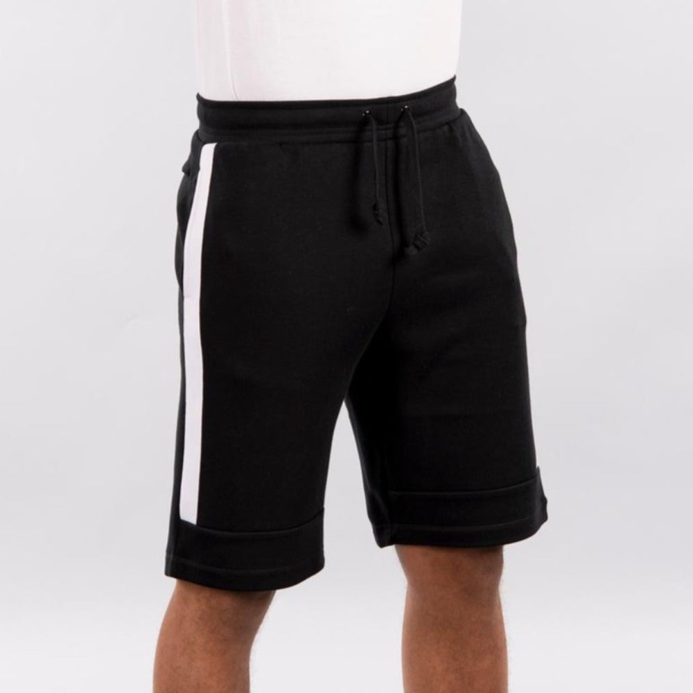 City Lab- IF015SS-Performance Fleece Shorts-Black/White