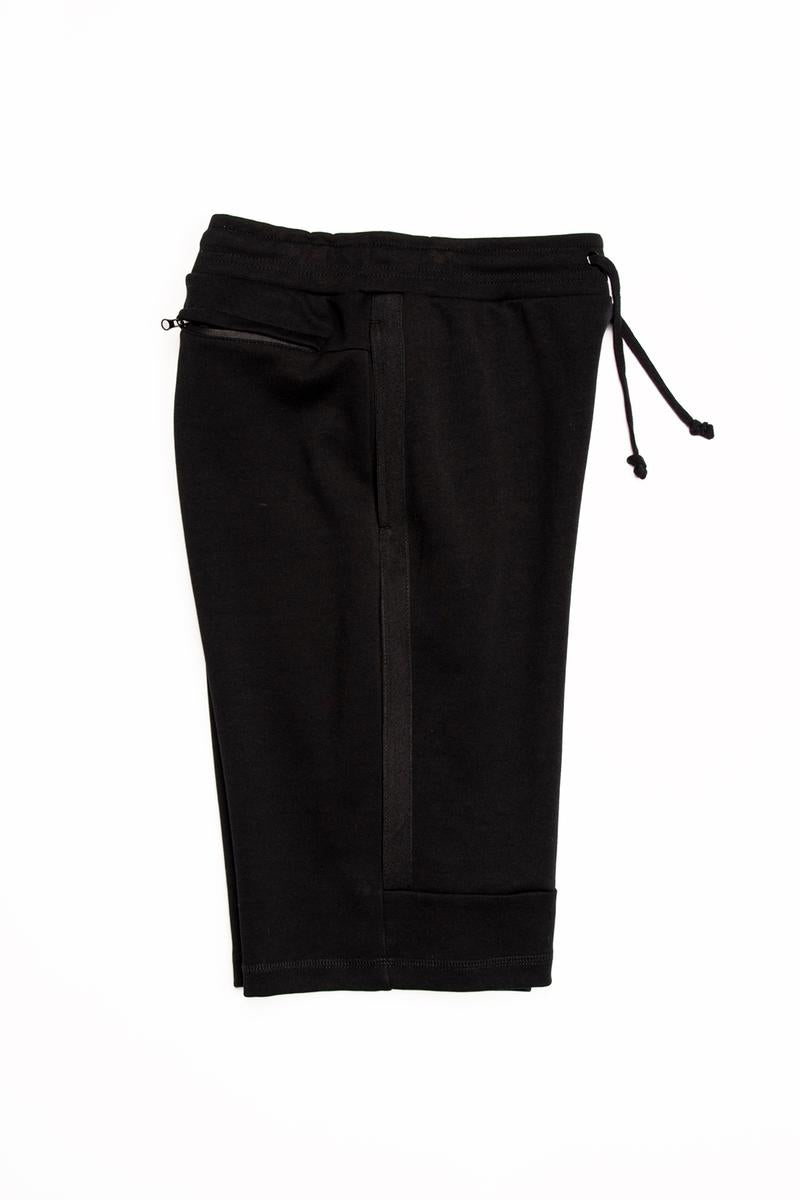 City Lab -IF015SS-Performance Fleece Shorts-Black/Black