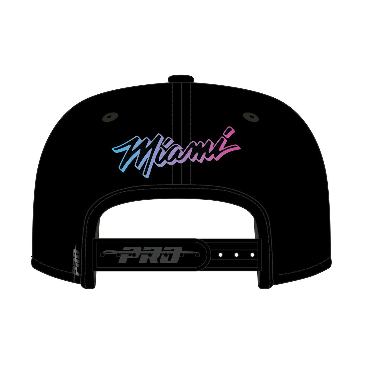 Miami Heat Vice Logo Snapback Hat-Black