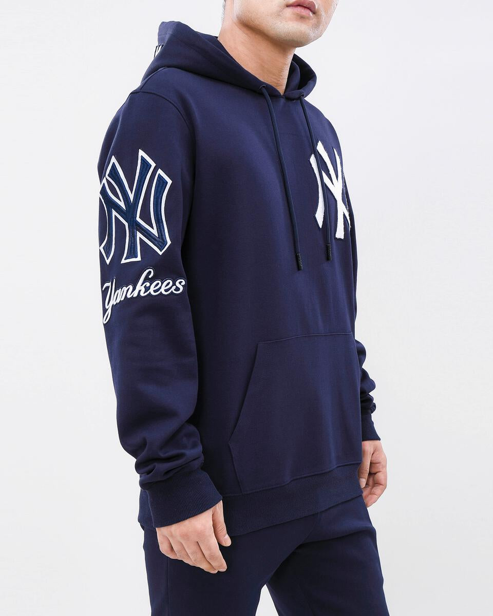 Pro Standard-New York Yankees Logo Hoodie Set-Navy Blue