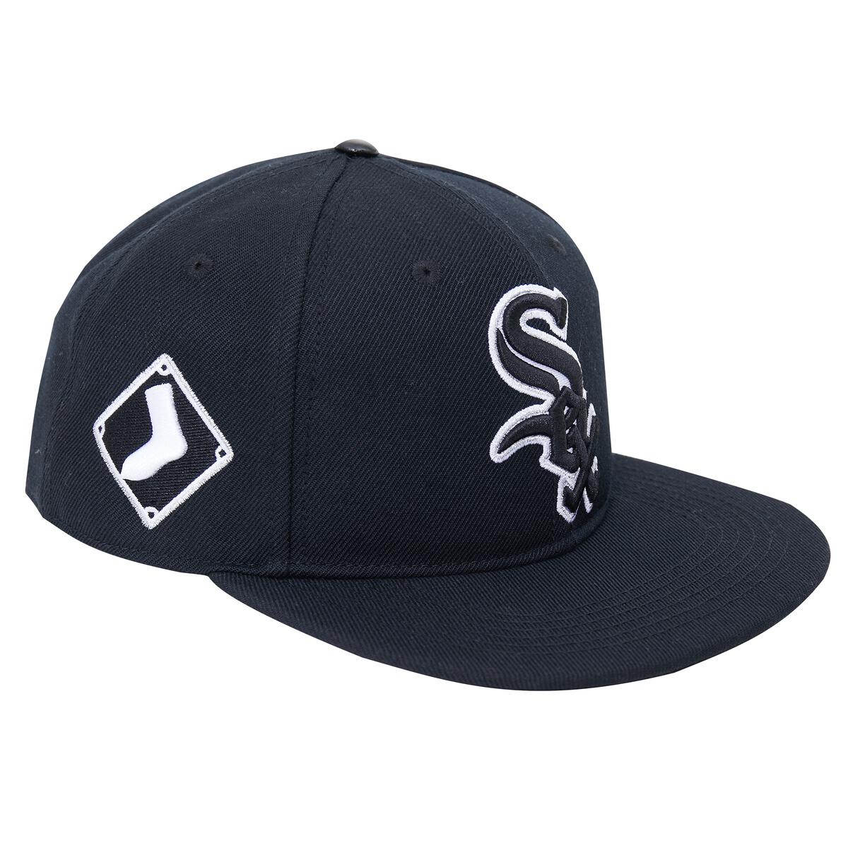 Chicago White Sox Logo Snapback Hat - Black