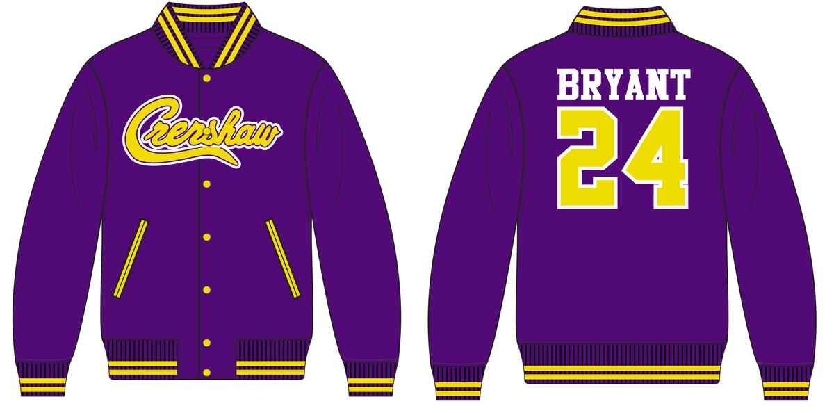 Headgear Classic-Kobe Bryant Crenshaw Satin Jacket-Purple