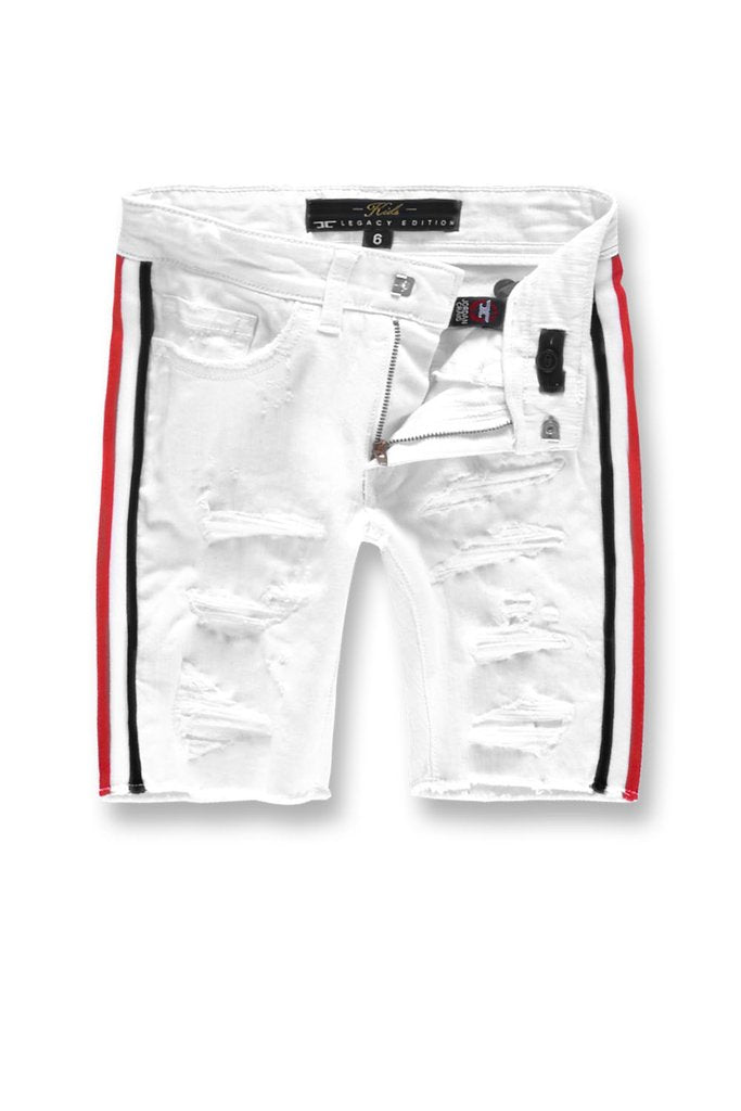 Jordan Craig - Kids Daytona Striped Shorts - White - J3157SAK