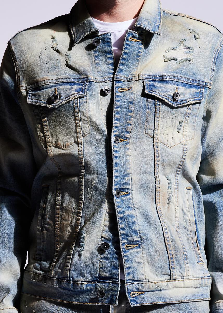 Bering Denim Jacket-Blue Sand