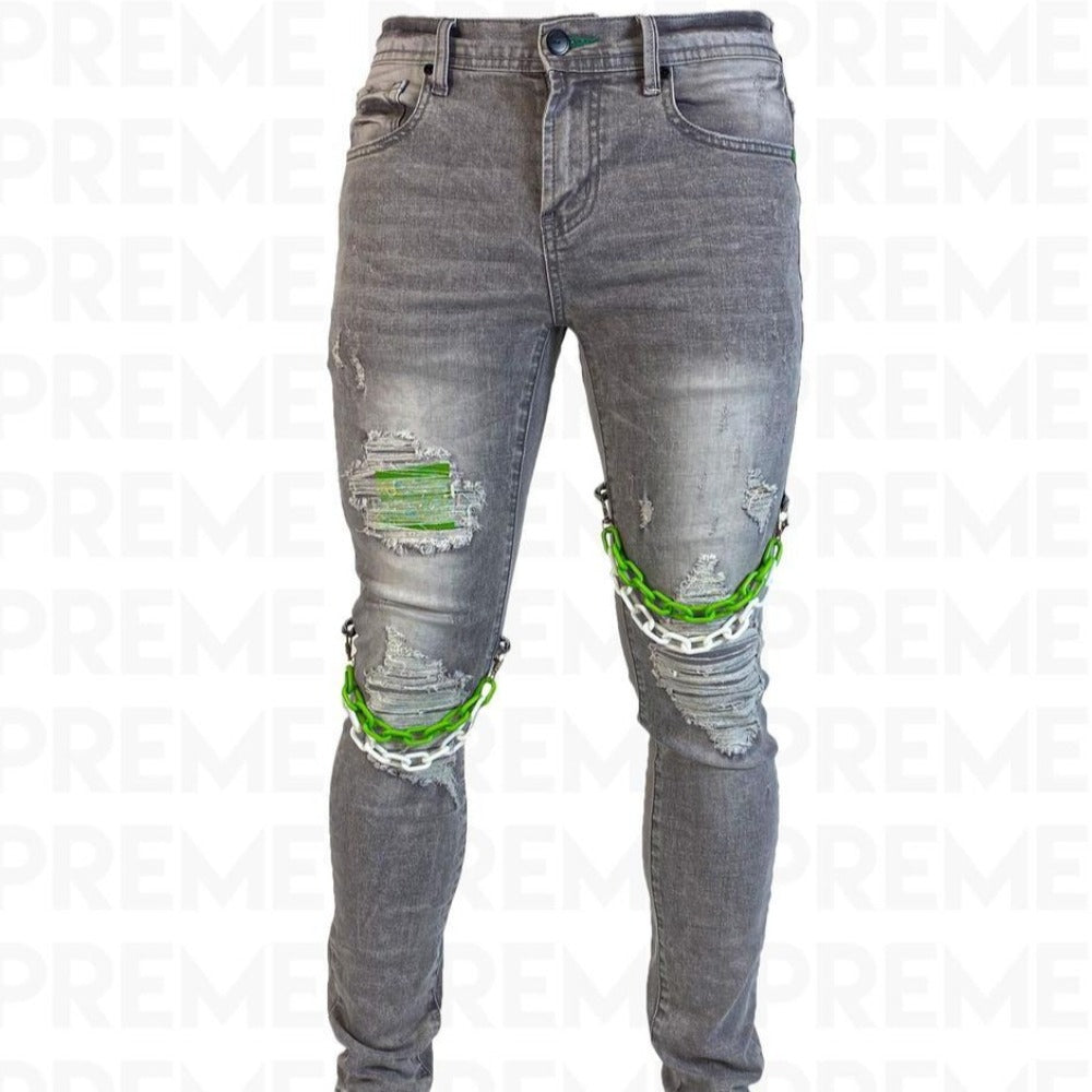 Preme Jeans-Links Indigo Denim Jeans-Berlin Grey