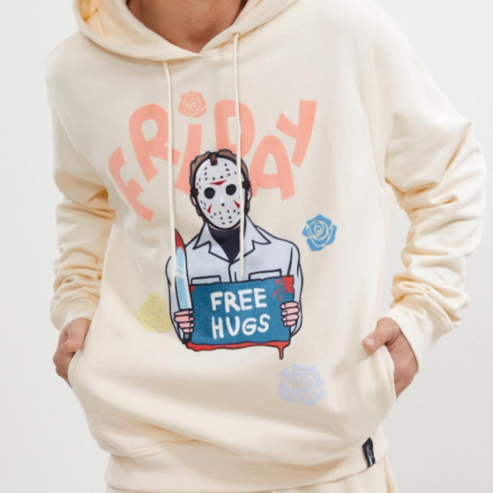 Friday Free Hugs Hoodie-Eggshell-RK5480593