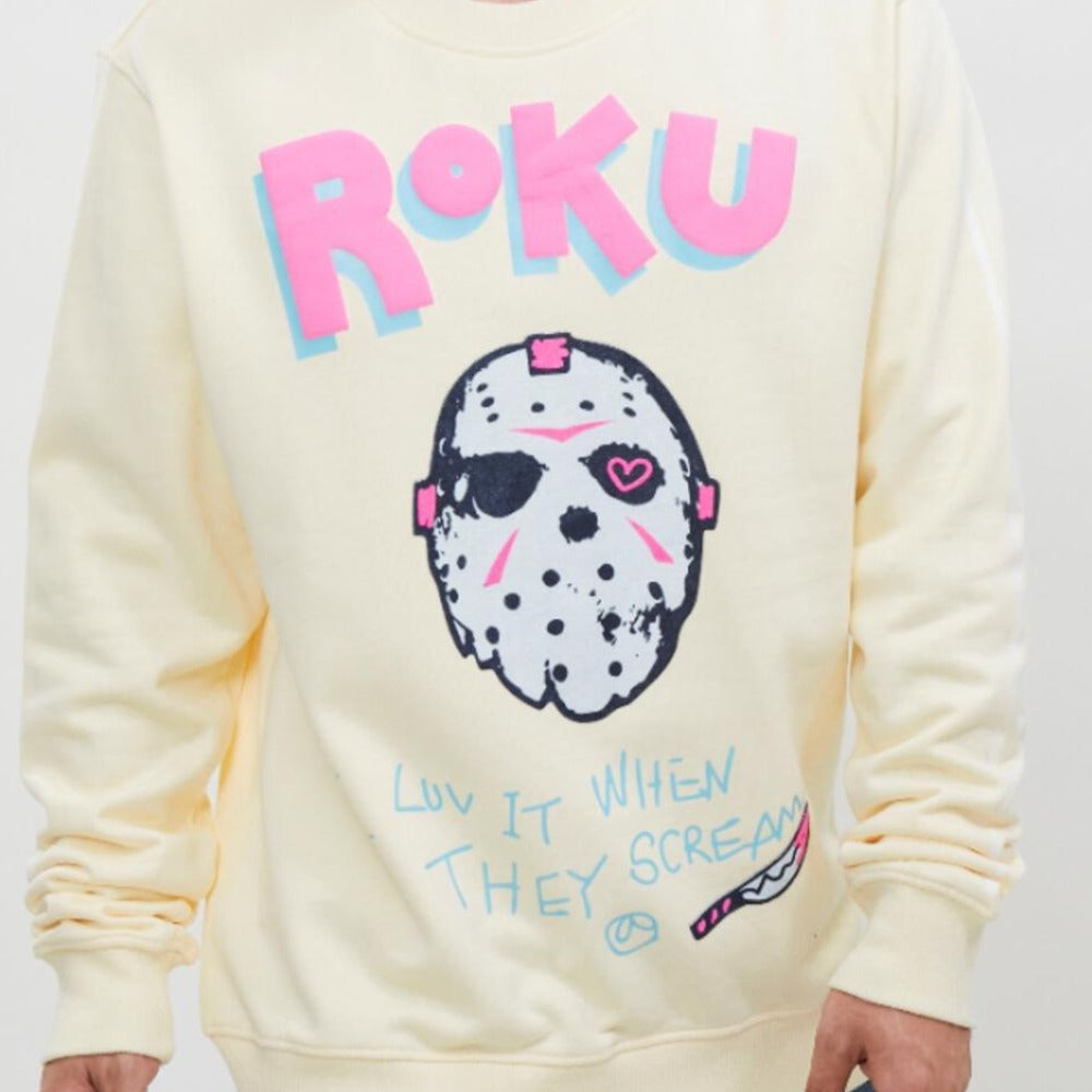 Roku Scream Crewneck-Eggshell RK5480617-EGG