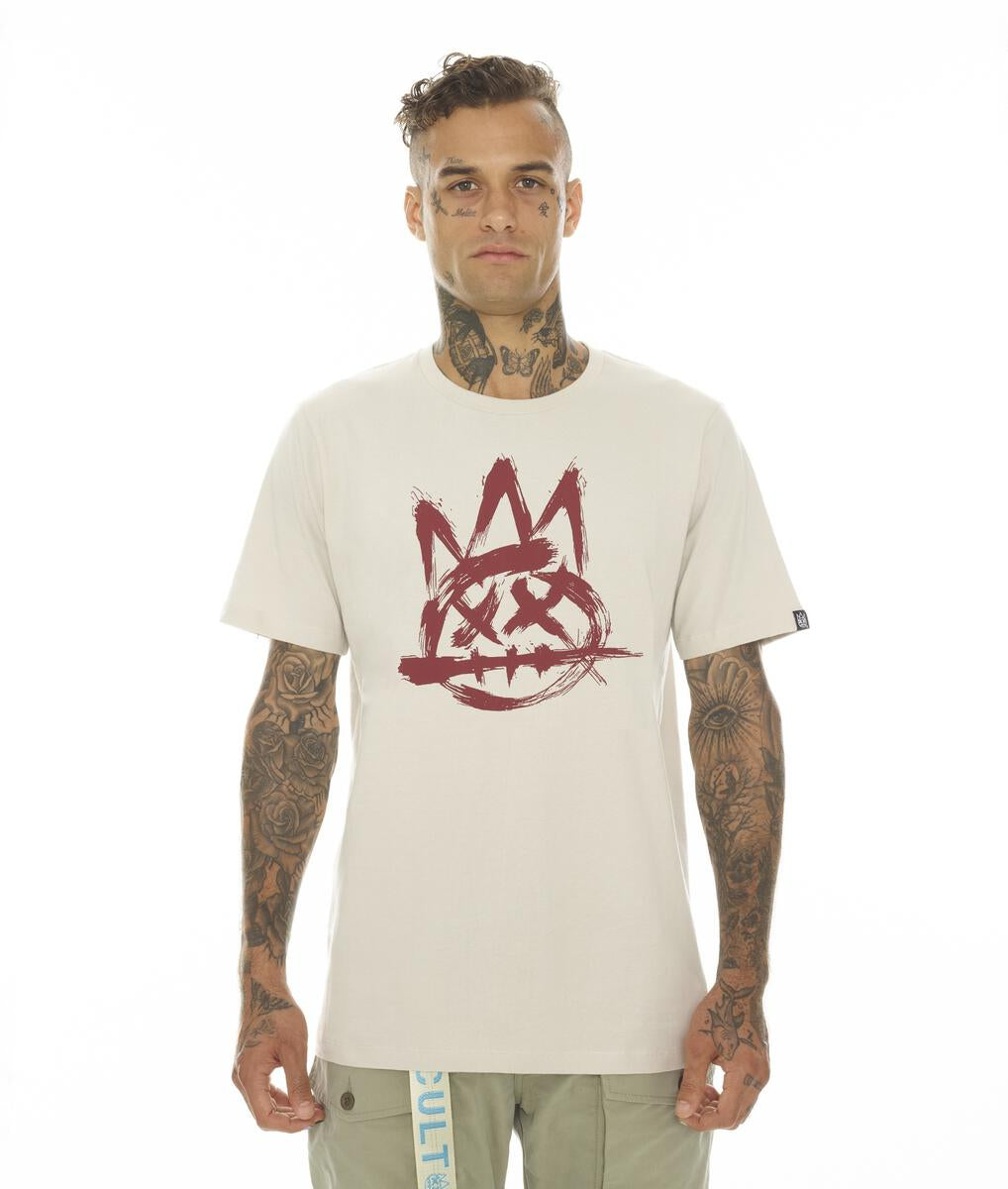 Brushed Shimuchan Logo SS Crew Tee In Silver Grey