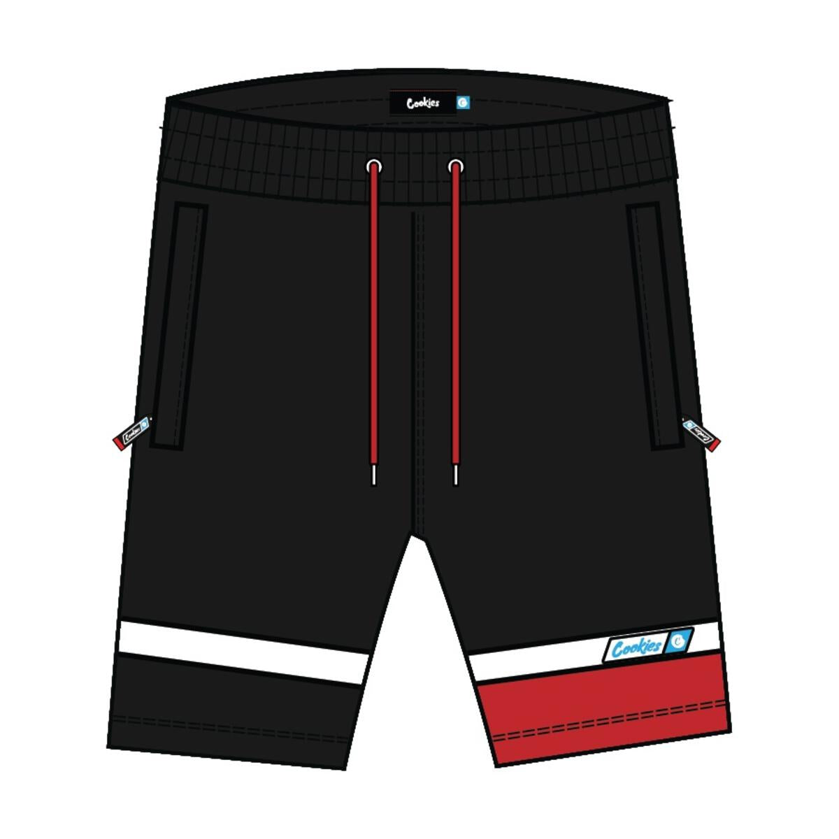 Bal Harbor Logo Shorts - Black Red