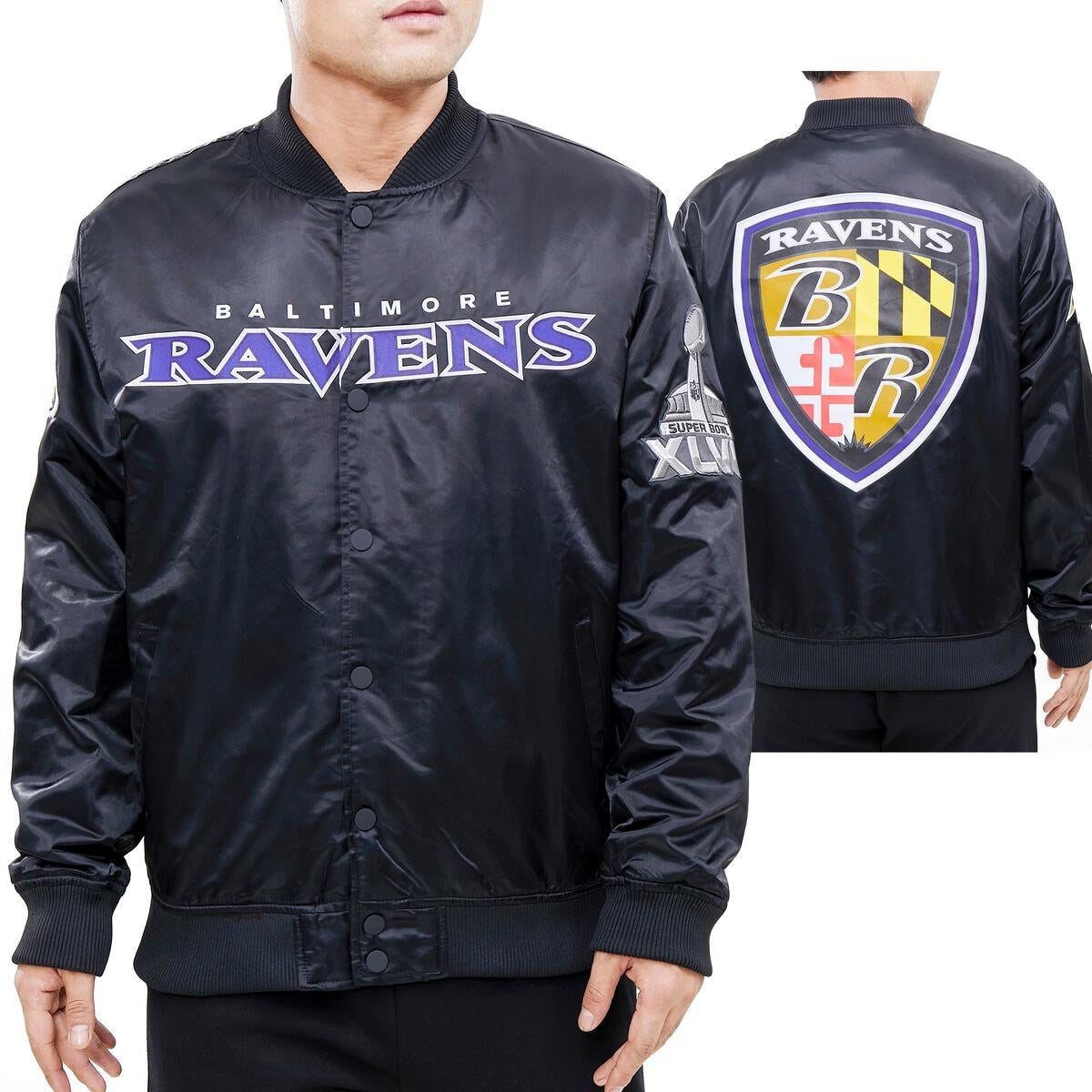 Baltimore Ravens Big Logo Satin Jacket